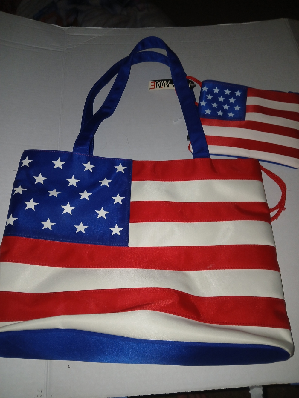 American Flag Tote Bag & Small Bag - Red White Blue